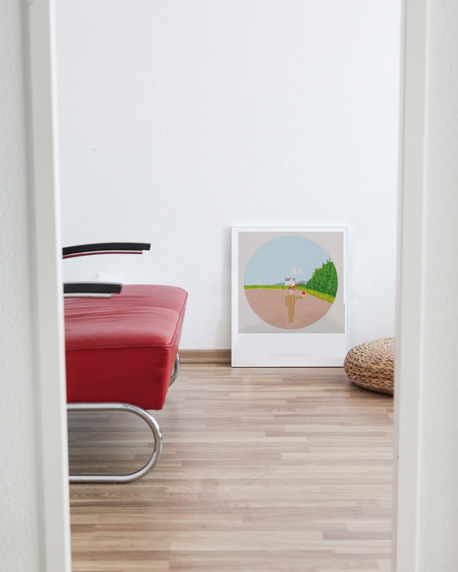 [레오나드 릭하드] Stillheten (액자 포함) 50 x 60 cm  일러스트 그림 집 하우스 홈 원형 동그라미 포스터