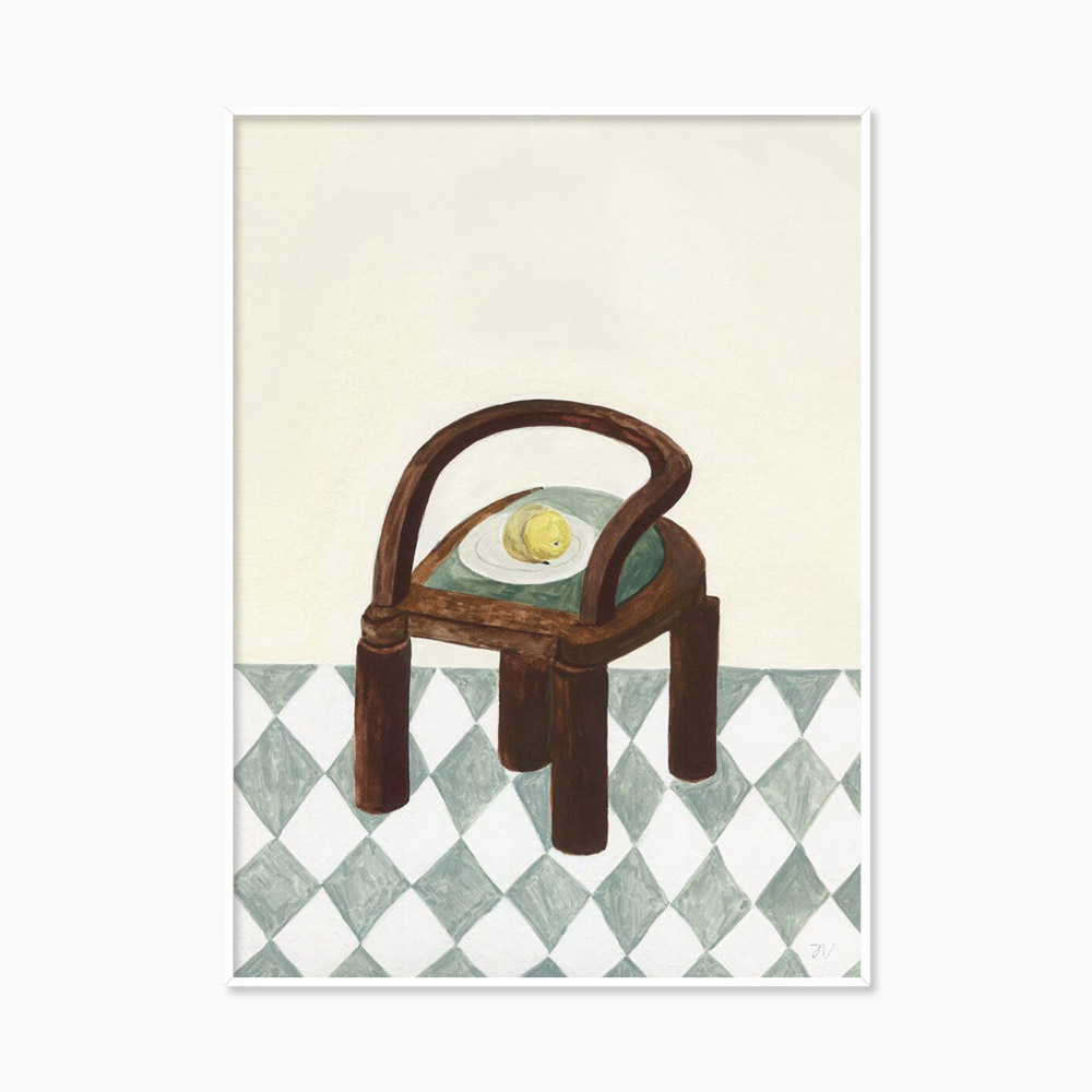 이사벨 반데플라세 Isabelle Vandeplassche Chair with Fruit 미니 소형 그림 아트포스터 인테리어포스터 거실 액자