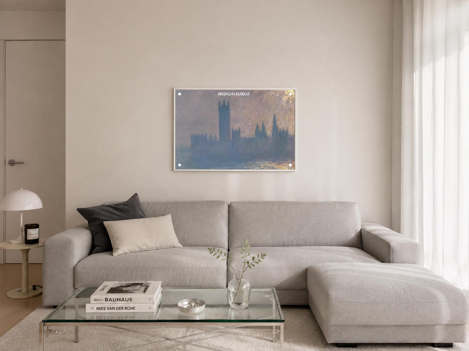 [클로드 모네] Houses of Parliament (액자 포함) 91.4 x 60.9 cm 베니스 풍경 그림 명화 액자 포스터