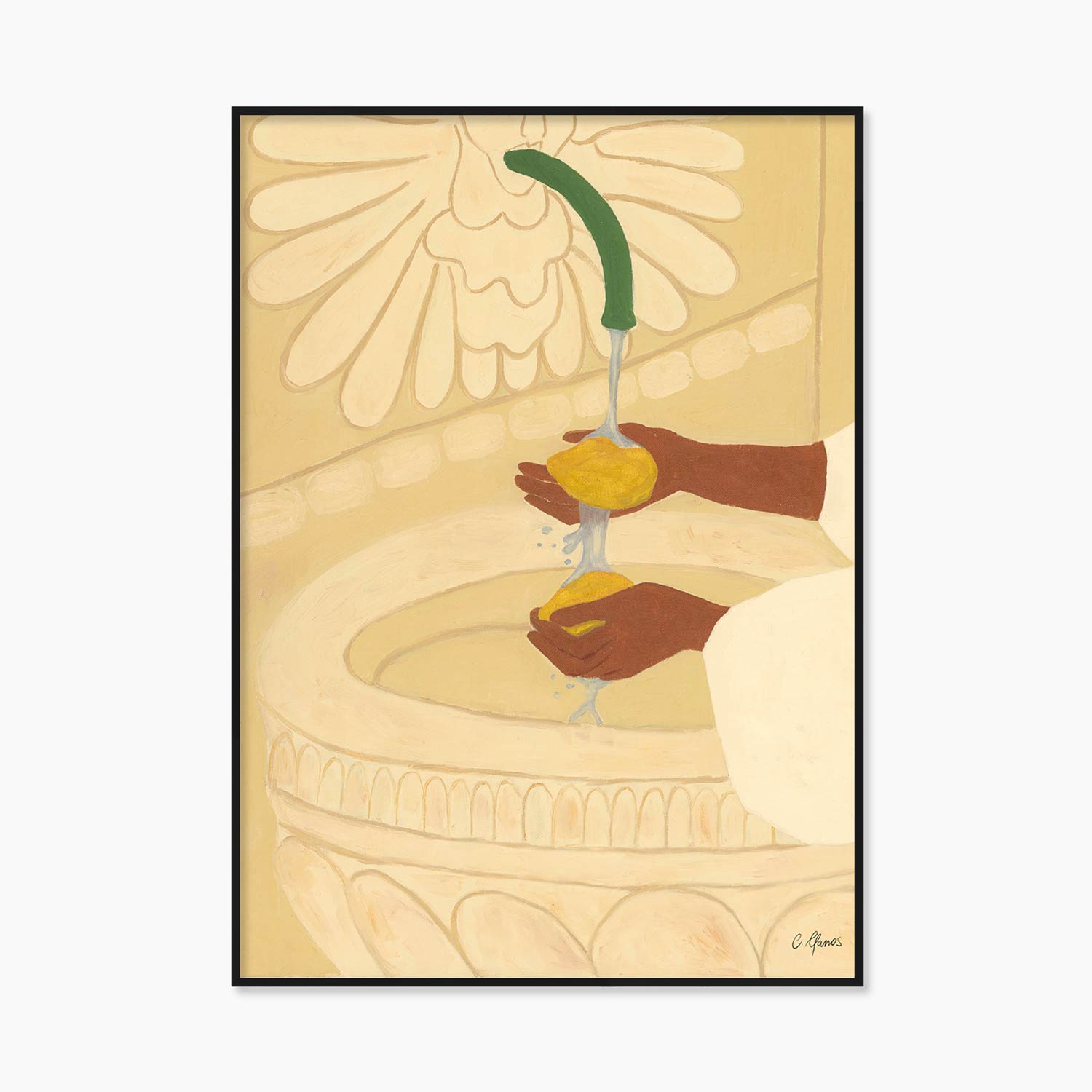 카를라 야노스 Carla Llanos Fountain 더포스터클럽 레몬 휴양지 그림 미니 액자