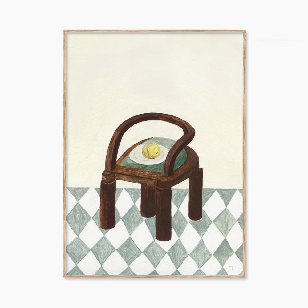 이사벨 반데플라세 Isabelle Vandeplassche Chair with Fruit 미니 소형 그림 아트포스터 인테리어포스터 거실 액자