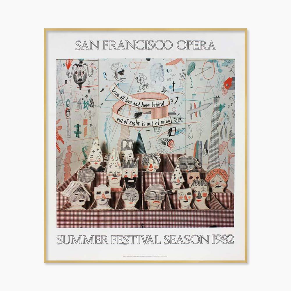 [데이비드 호크니 Original Vintage] Bedlam, The Rake's Progress (액자 포함) 86.4 x 99.1 cm