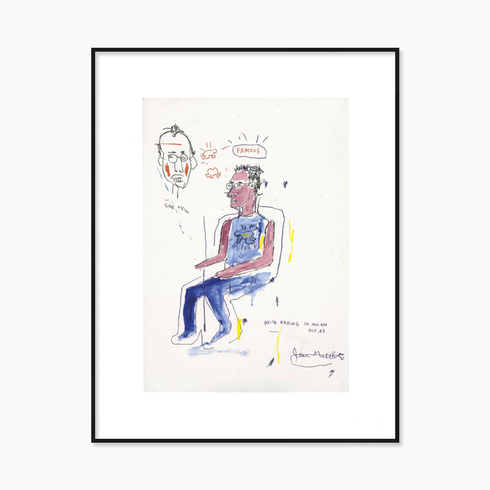 [장미셀 바스키아] Sketch of Keith Haring 1983 (액자 포함) 46 x 60 cm