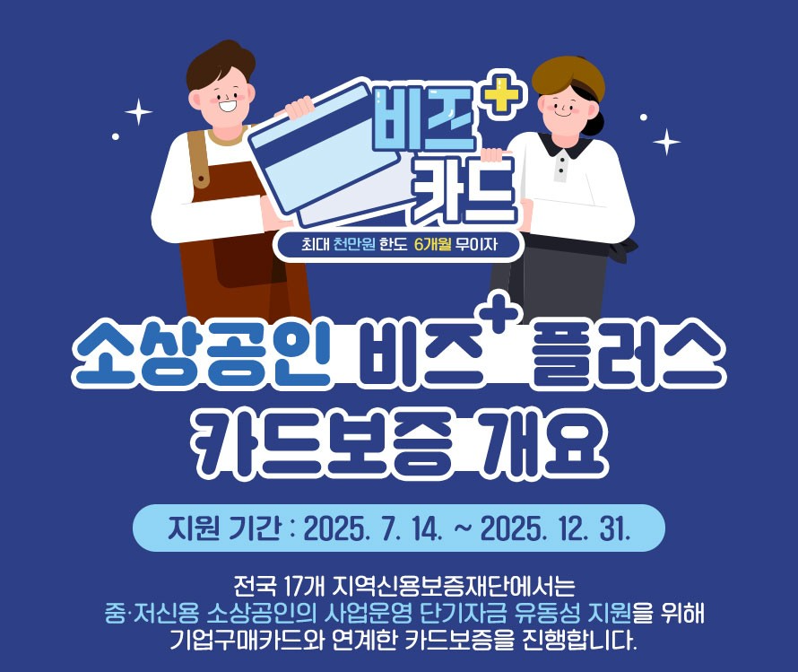 소상공인 지원사업, 부담경감 크레딧, 비즈플러스 카드, 배달비 지원, 요식업