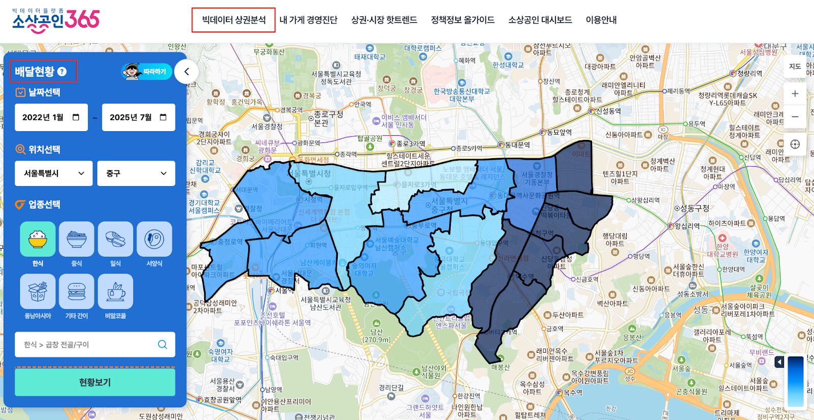 상권분석 시스템, 상권정보 시스템, 상권분석 사이트, 상권정보, 유동인구 분석