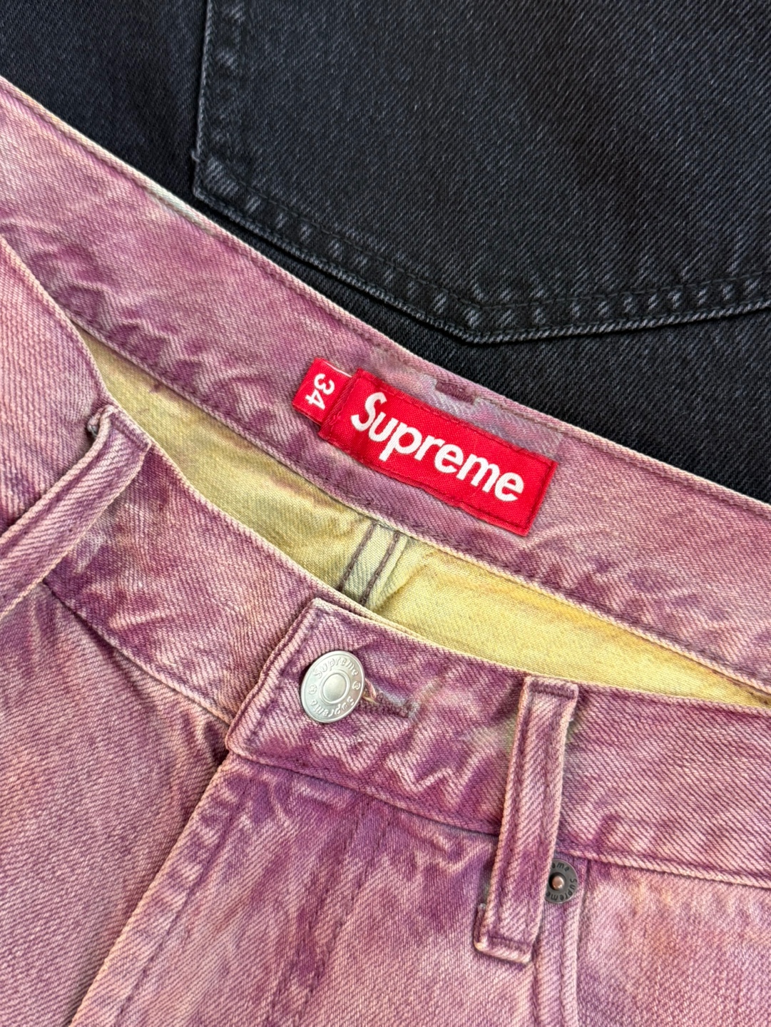 34] Supreme Baggy Denim Short Overdyed Purple : EDDYBRO HOUSE