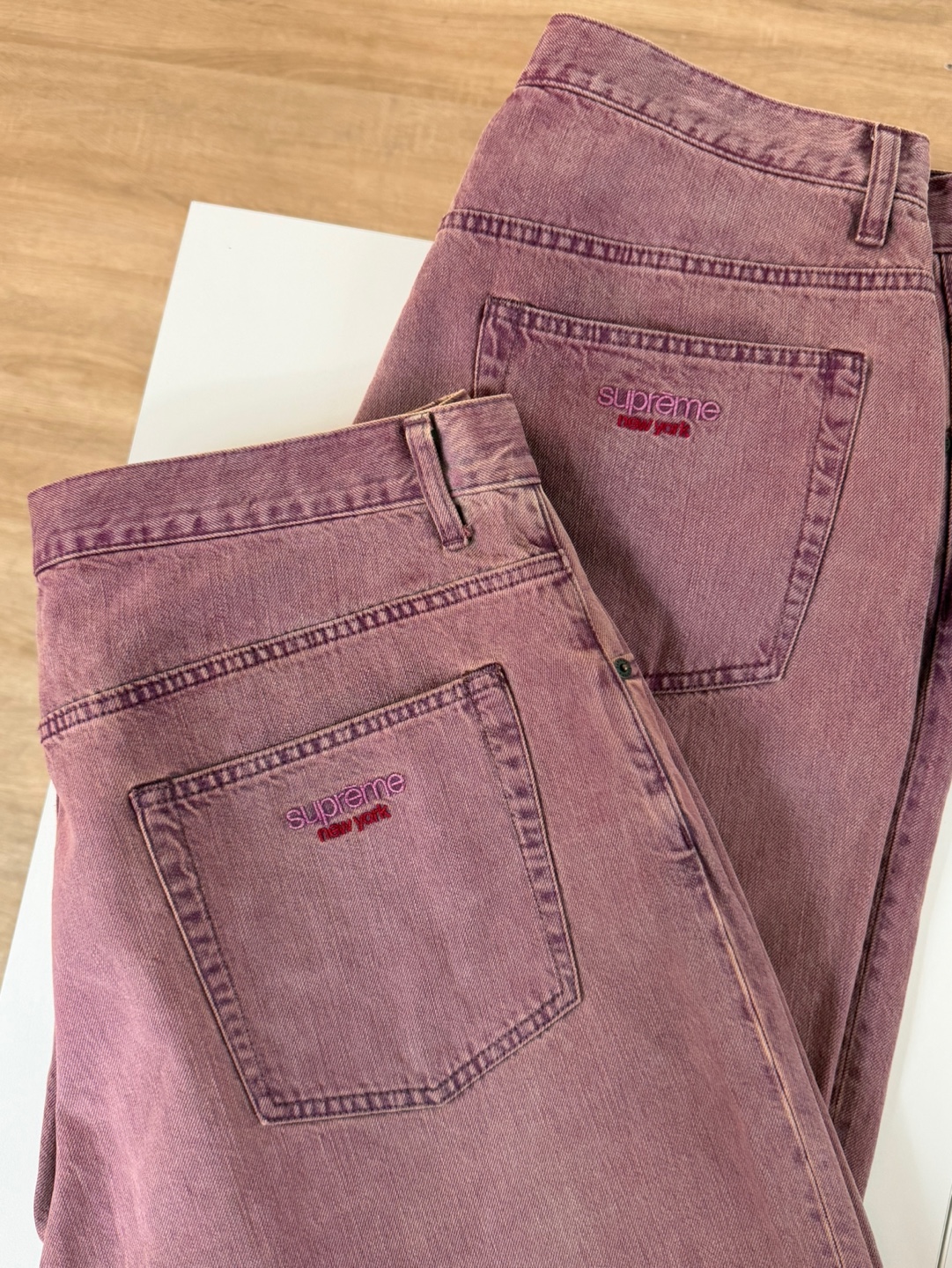 34] Supreme Baggy Denim Short Overdyed Purple : EDDYBRO HOUSE