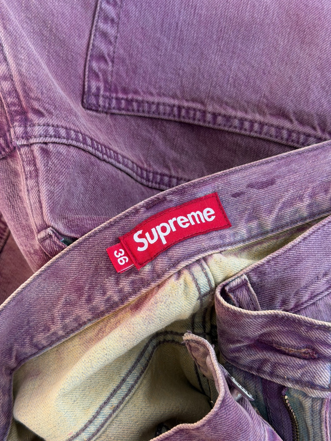 36] Supreme Baggy Denim Short Overdyed Purple : EDDYBRO HOUSE