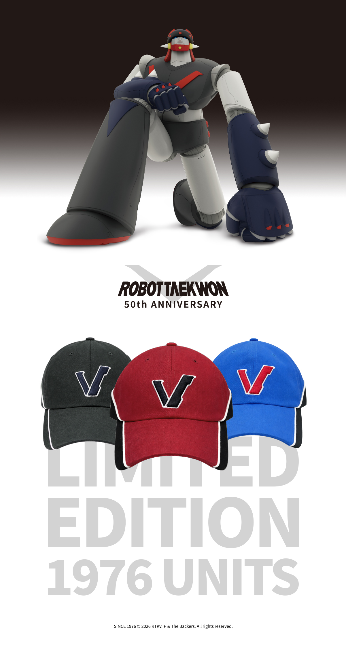 TAEKWON V 50TH Limited Edition Cap (Racing Red)