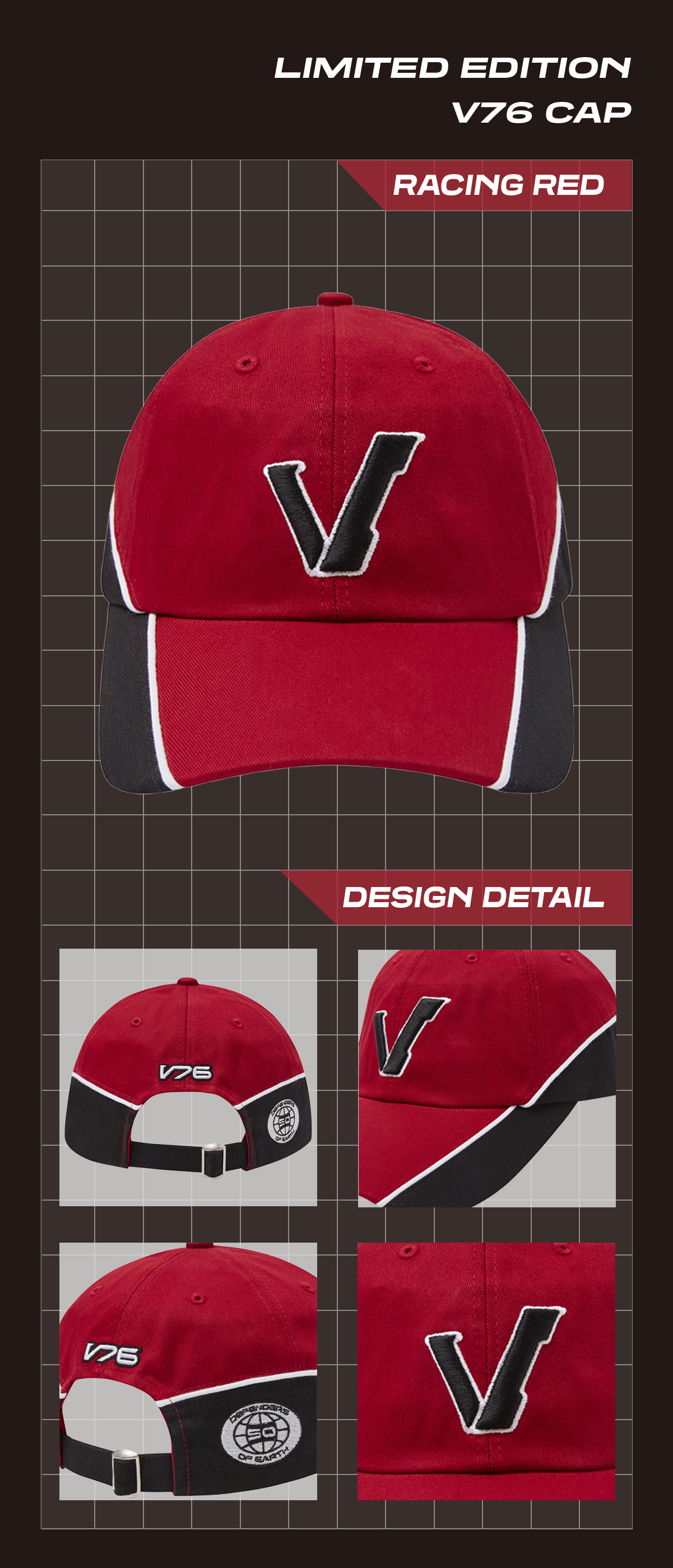 TAEKWON V 50TH Limited Edition Cap (Racing Red)
