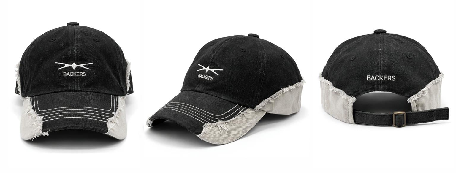 BACKERS Vintage Denim Cap (Black)