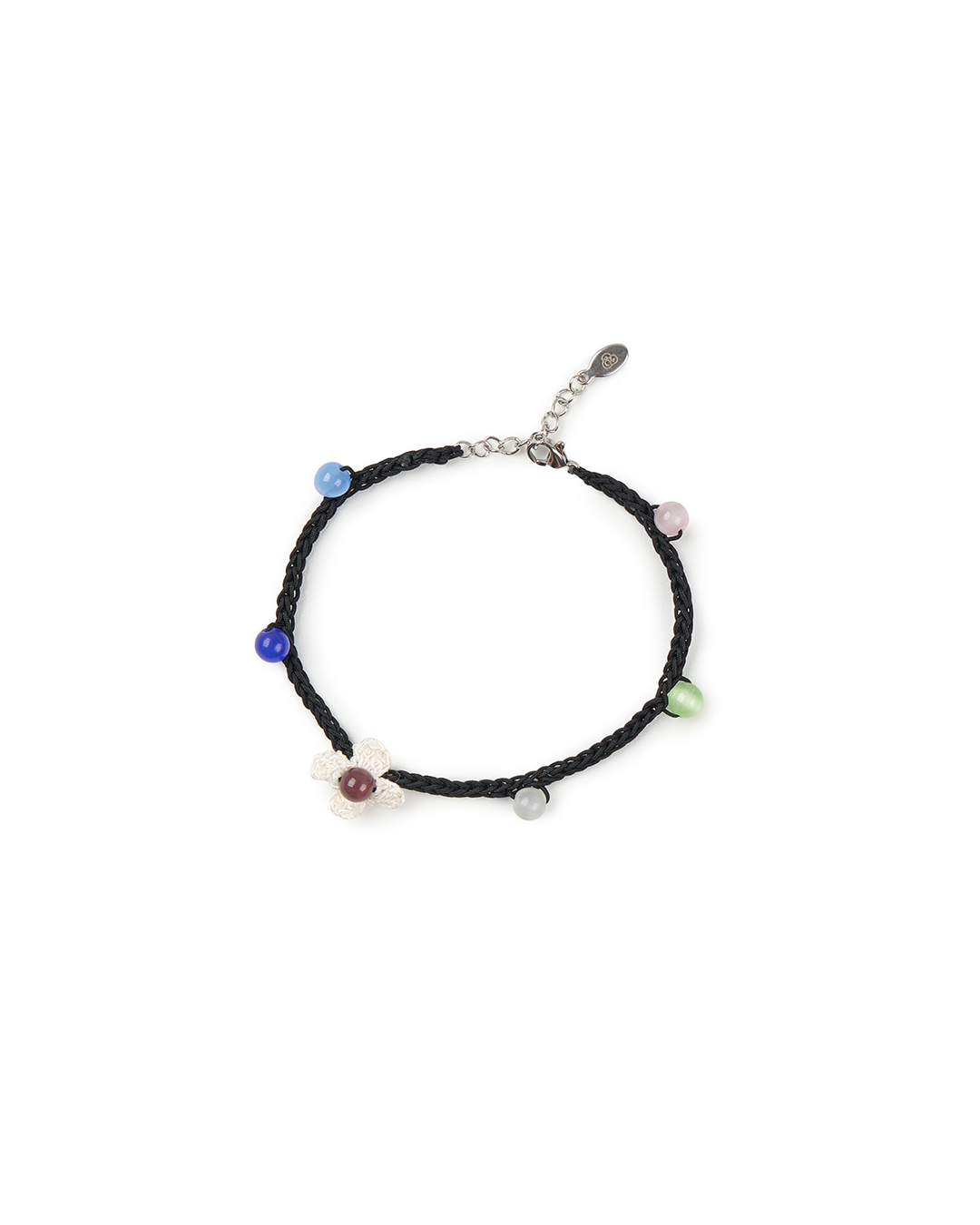 4 LEAVES ANKLE BRACELET : BLACK