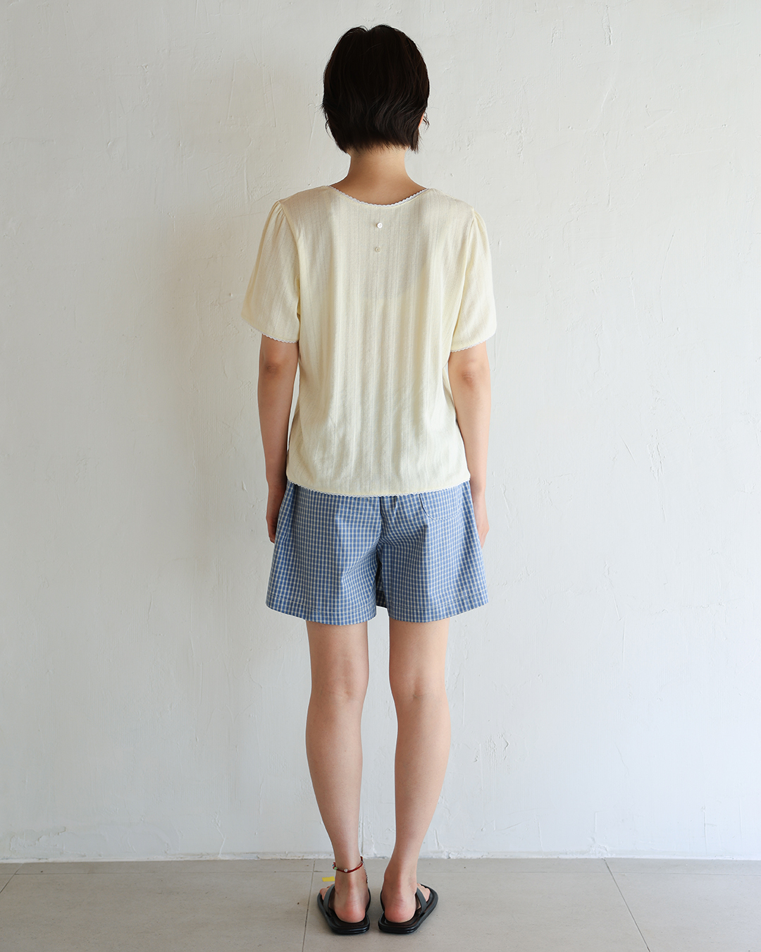 LACE BLOUSE TEE : LEMON