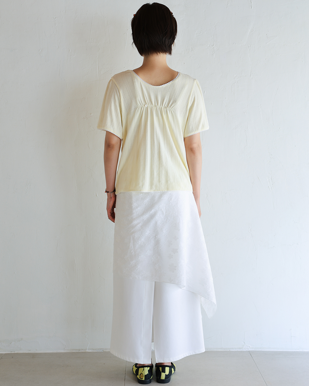 LACE BLOUSE TEE : LEMON