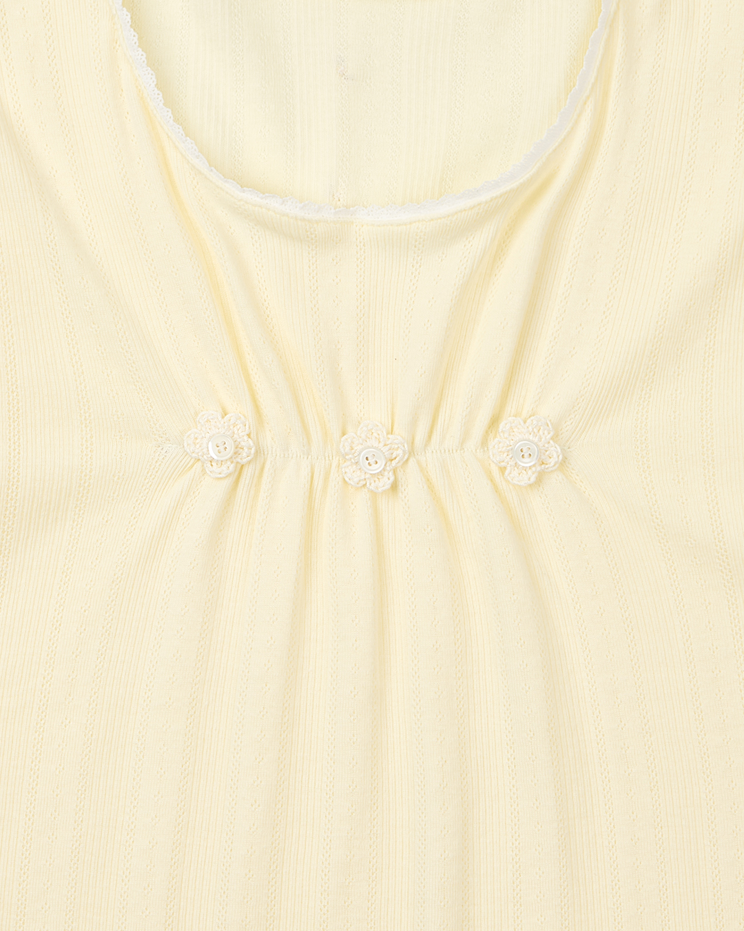 LACE BLOUSE TEE : LEMON