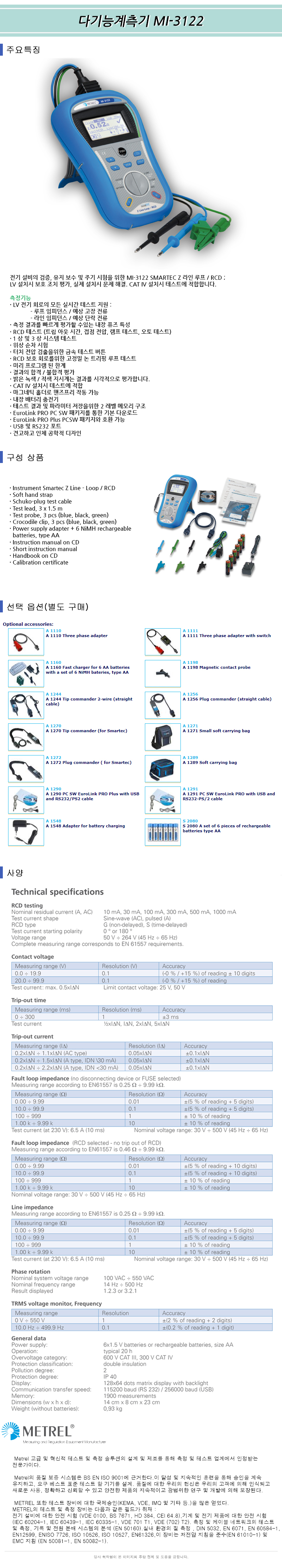 Z LINE LOOP/ RCD MI-3122