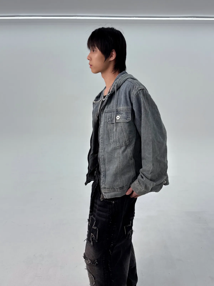 フード付きデニムジャケット | ファッション通販サイト NUGU