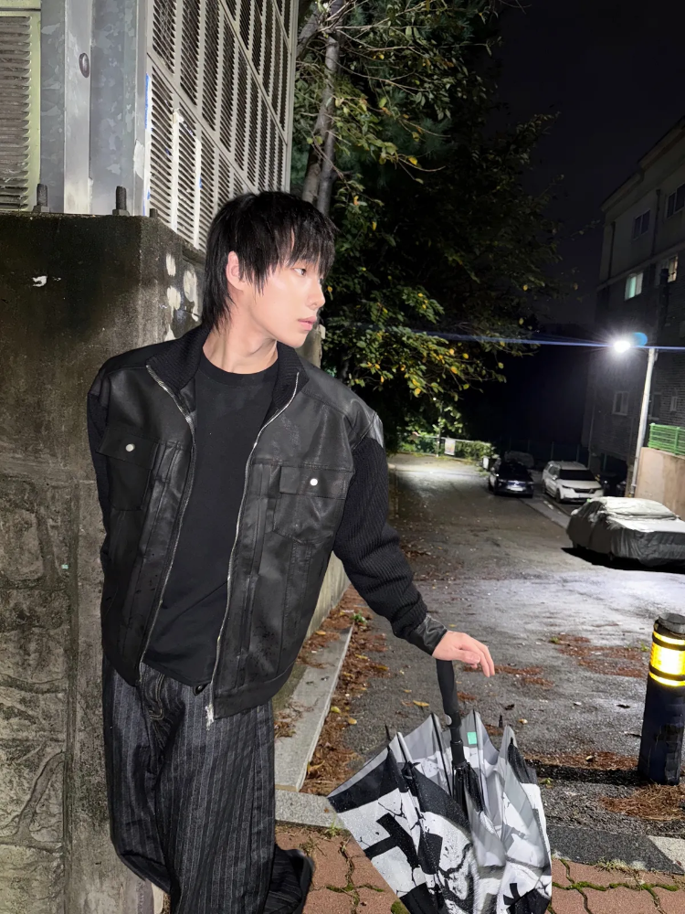 ハイネックニットレザージャケット | ファッション通販サイト NUGU