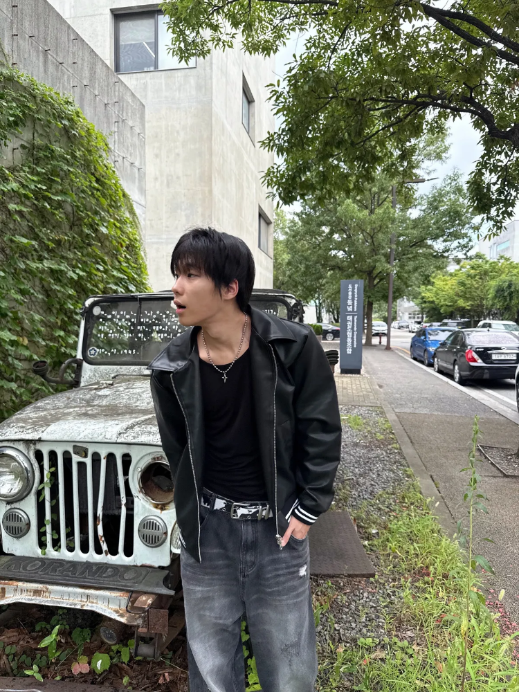 2WAYクロップドトラックレザージャケット | ファッション通販サイト NUGU