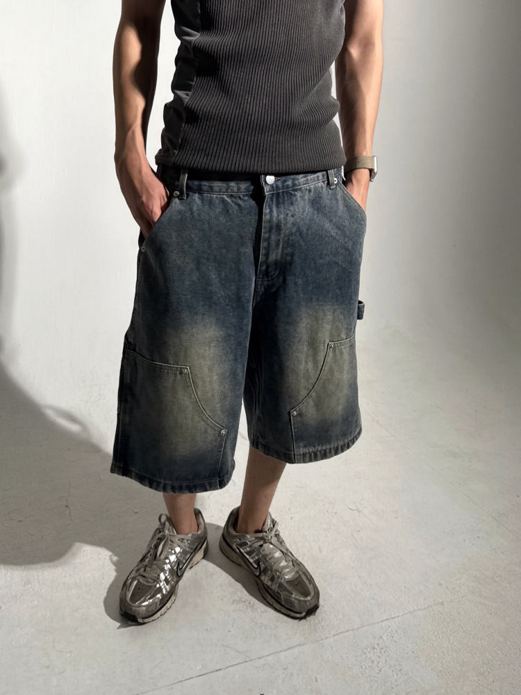 JEMUT正規品★23SS★Simon カーペンター デニムハーフパンツ JEMUT (ジェモッ) - シモンカーペンターデニムハーフパンツ