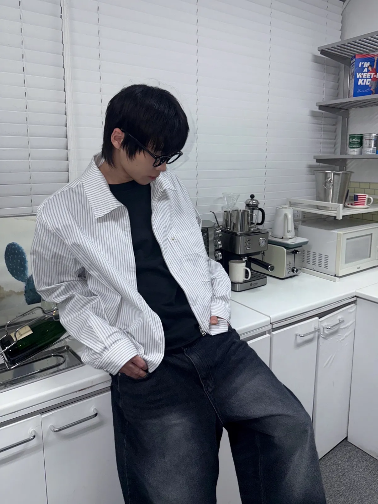 クロップドポケットストライプシャツ | ファッション通販サイト NUGU