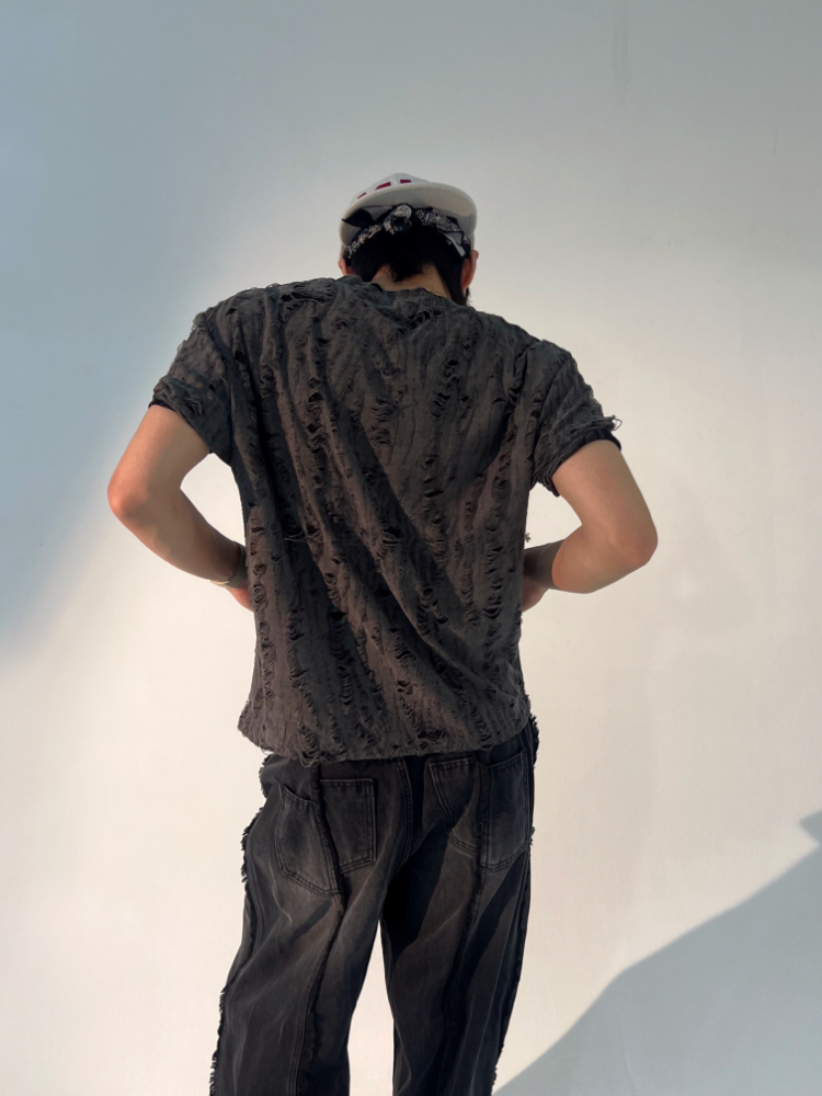 ダメージ半袖Tシャツ | ファッション通販サイト NUGU