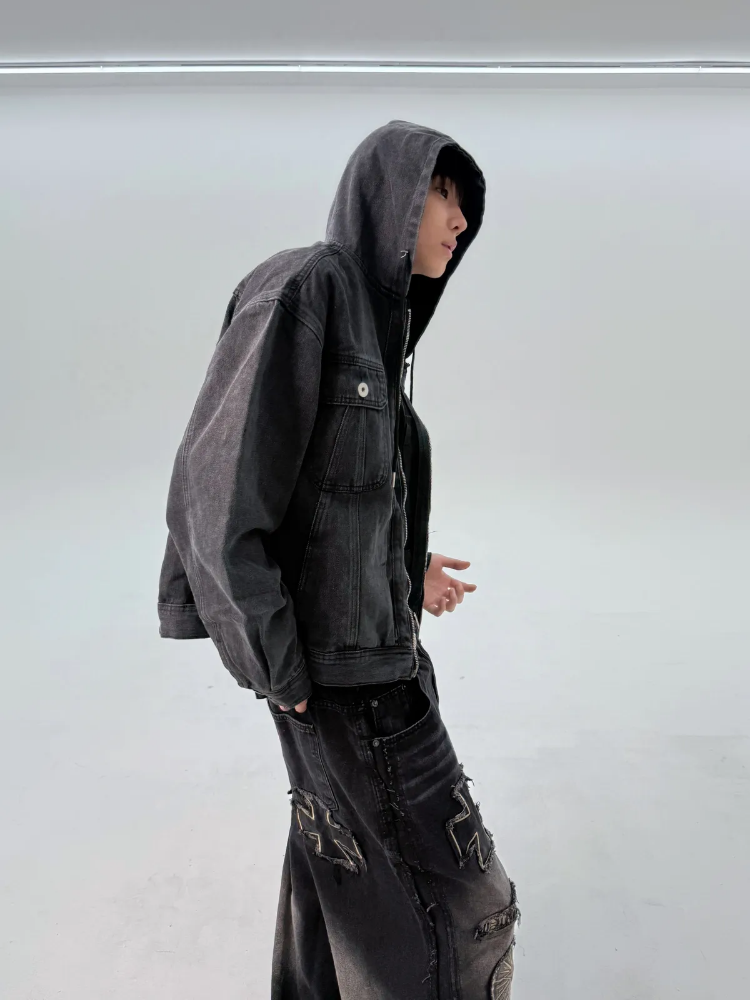 フード付きデニムジャケット | ファッション通販サイト NUGU