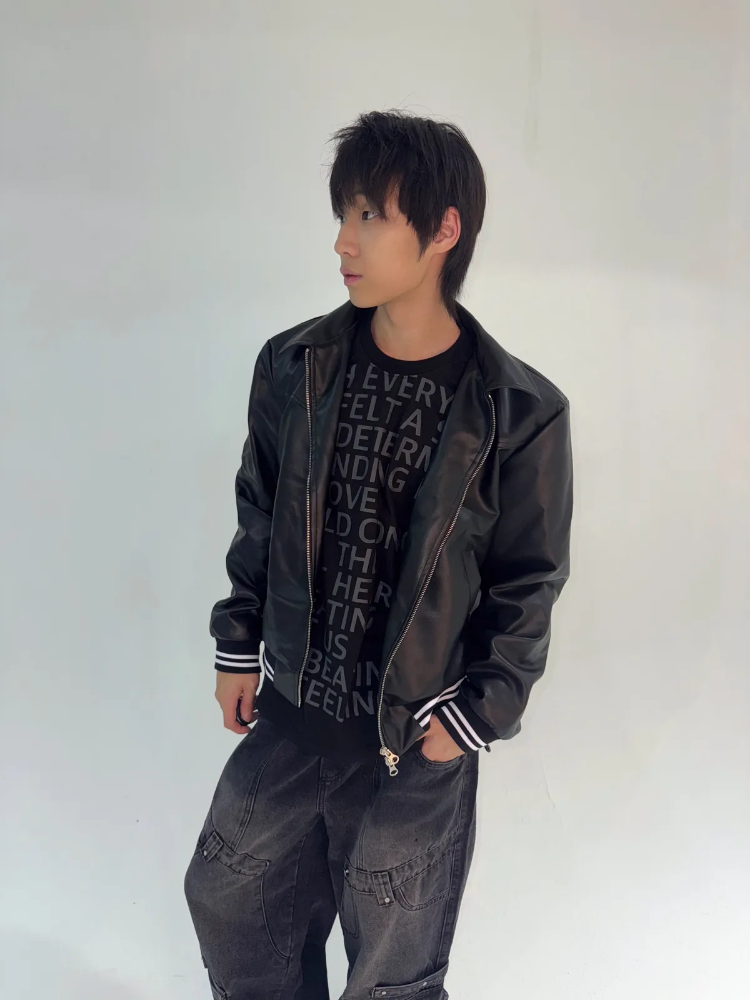 2WAYクロップドトラックレザージャケット | ファッション通販サイト NUGU