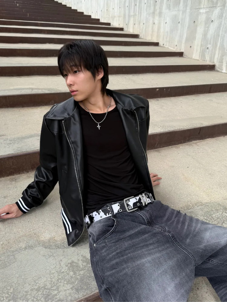 2WAYクロップドトラックレザージャケット | ファッション通販サイト NUGU