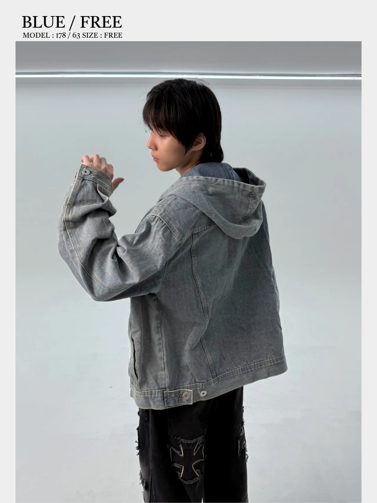 フード付きデニムジャケット | ファッション通販サイト NUGU