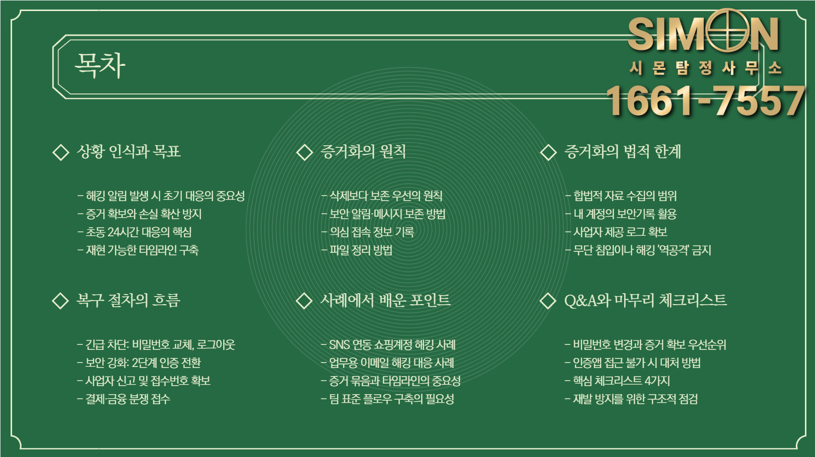 명의도용·계정해킹 피해 증거화·복구 플로우: 실무형 가이드와 합법 대응 : 공지사항 | 이용 가이드·소식 – 시몬 탐정사무소