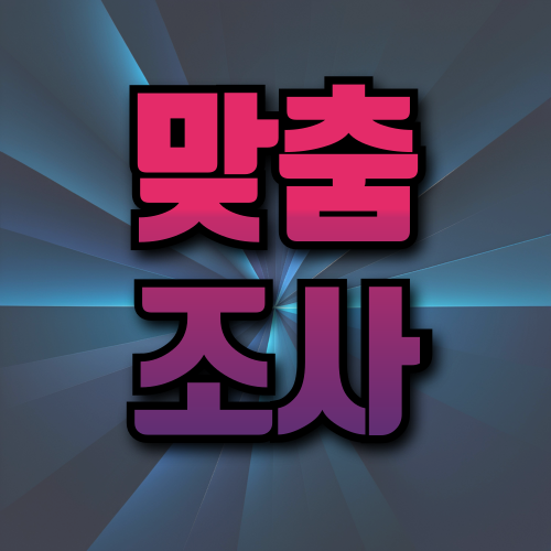 맞춤 조사를 설명하는 사진