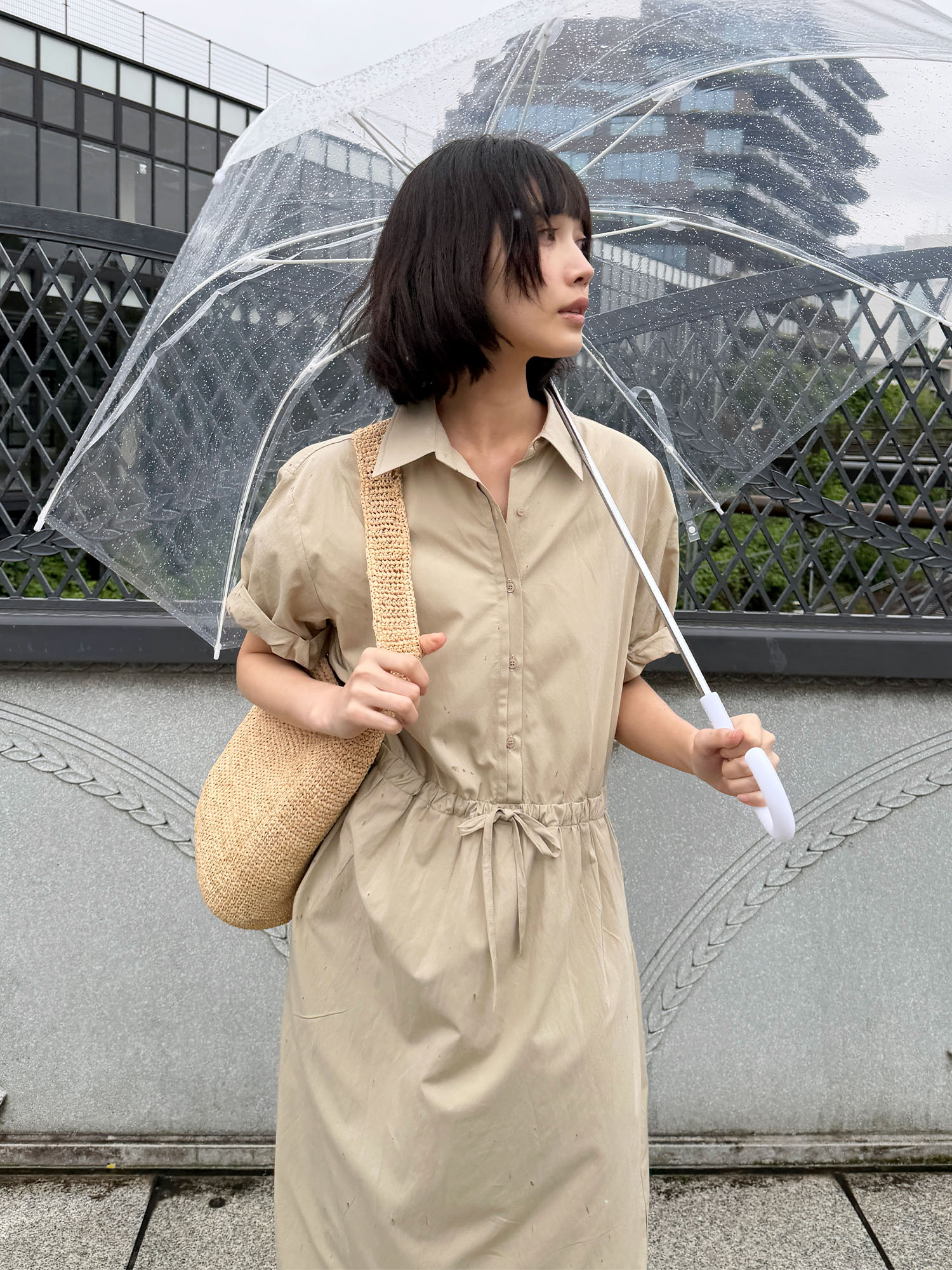 7108 SOFT LIGHTWEIGHT LONG ONE-PIECE (BEIGE)