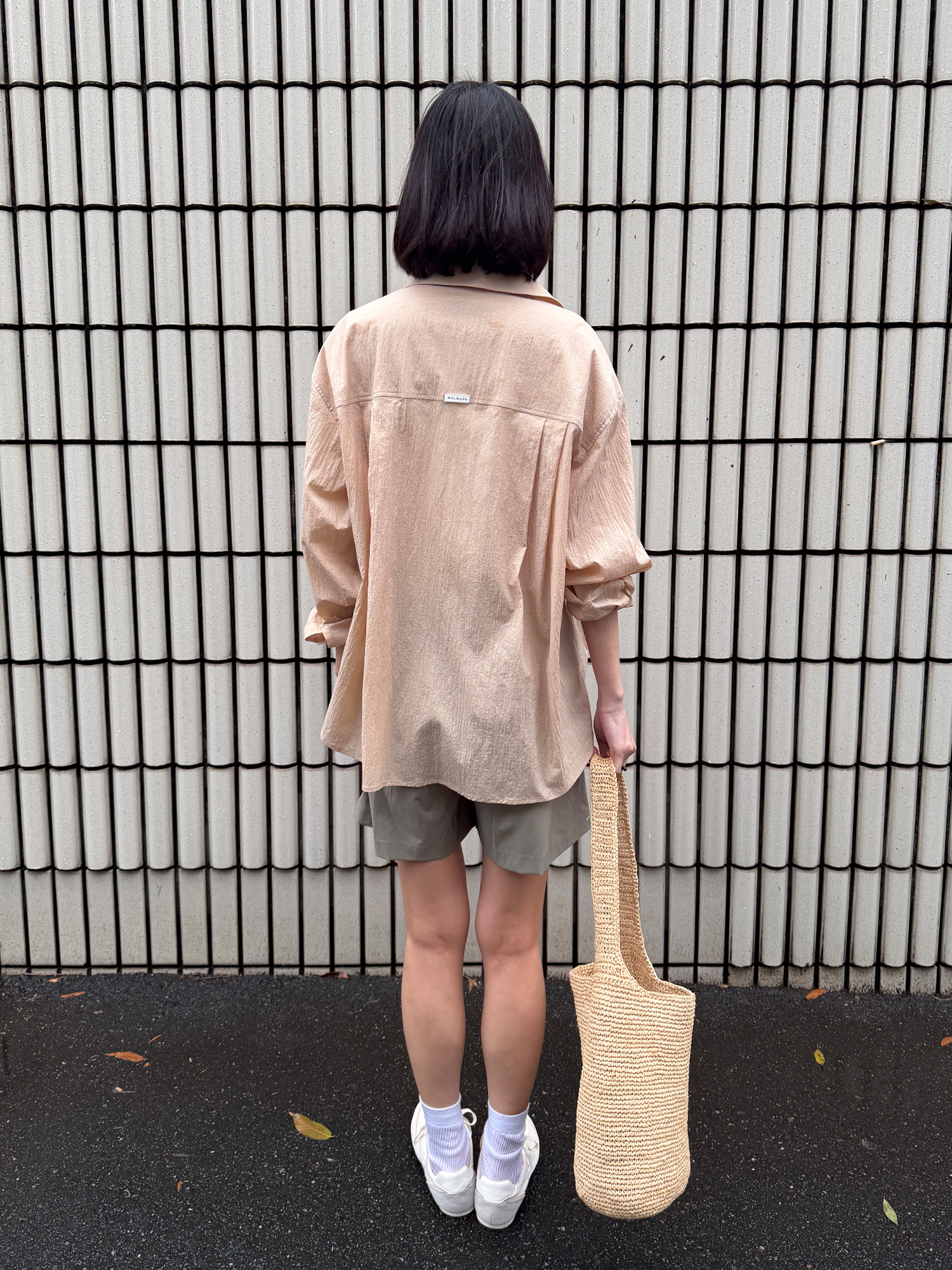4121 SUMMER NYLON OVER FIT SHIRT (BEIGE)
