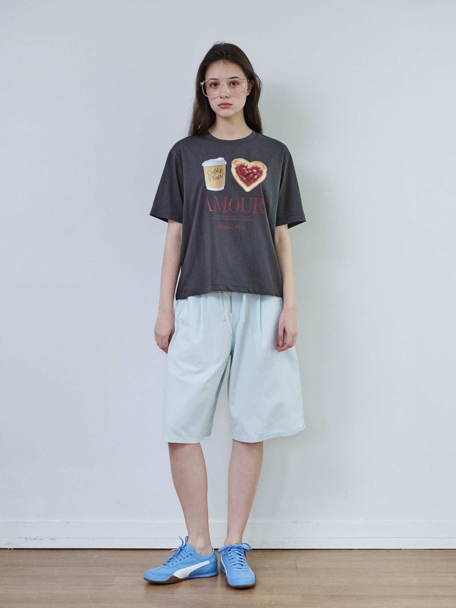 5218 AMORE GRAPHIC T/SHIRT (D/GREY)
