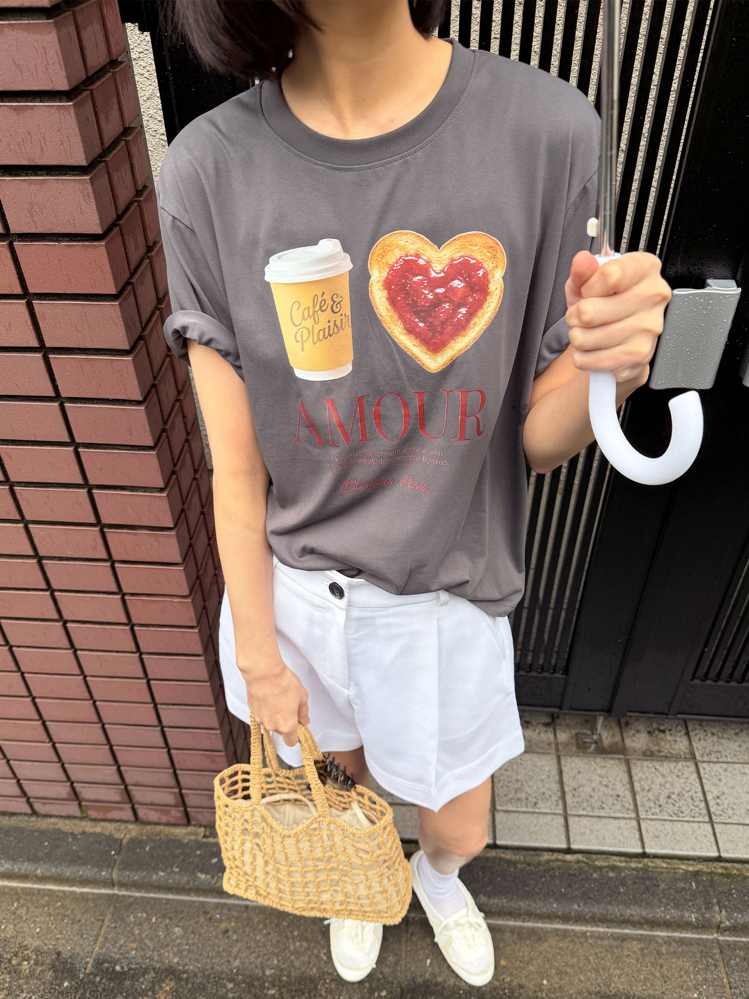 5218 AMORE GRAPHIC T/SHIRT (D/GREY)