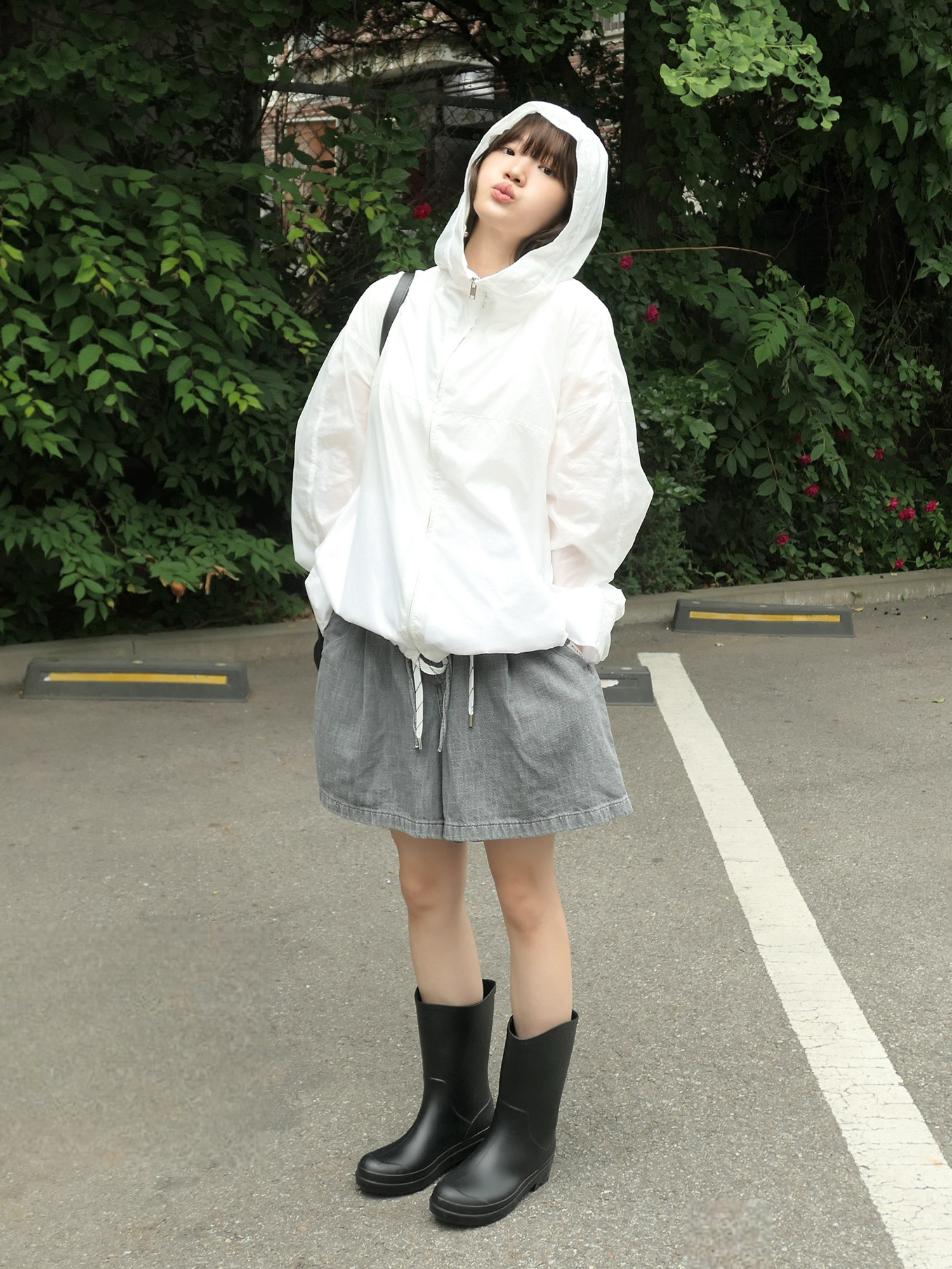 9206 LIGHTWEIGHT HALF DENIM PANTS (GRAY)