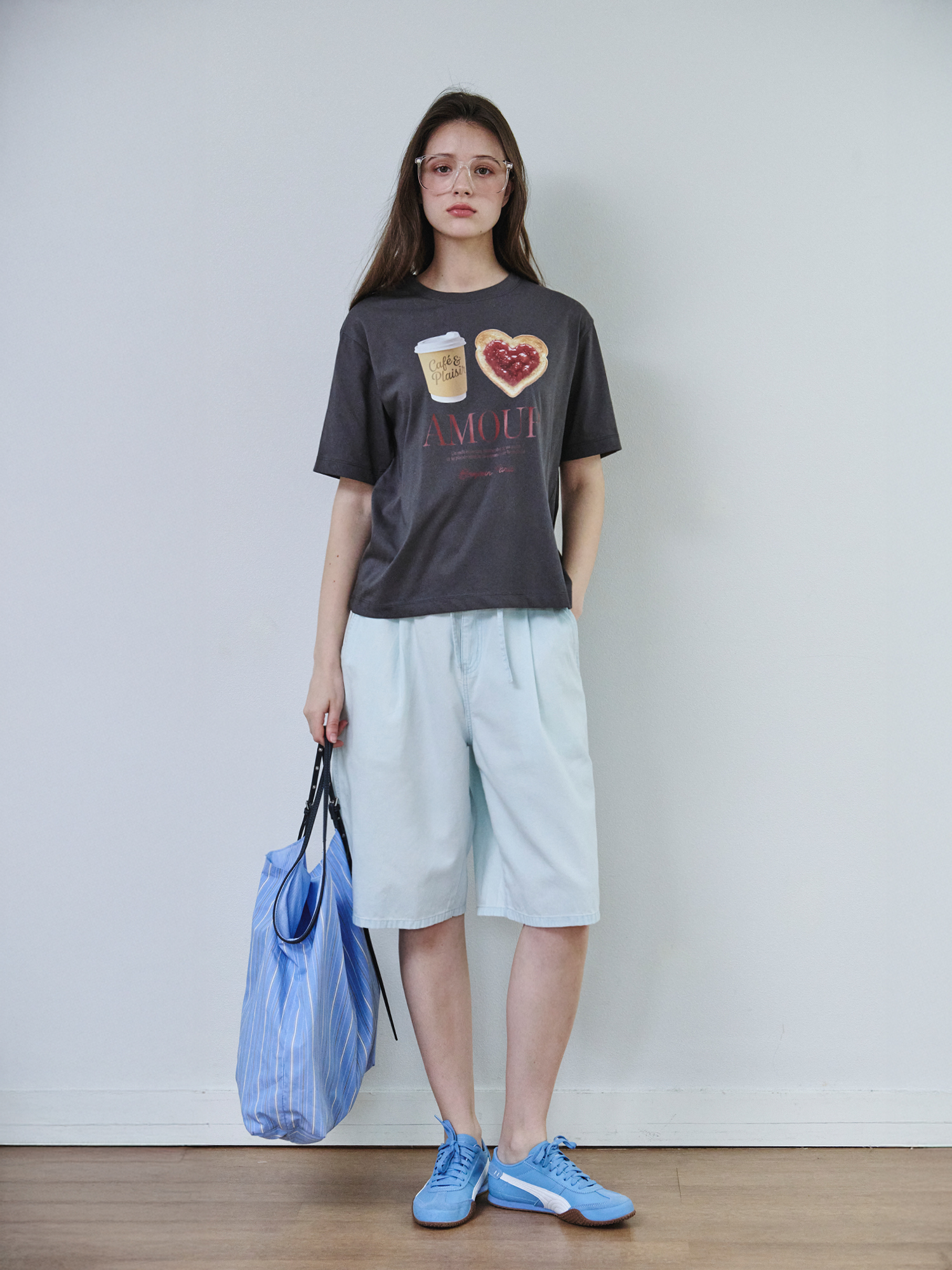 5218 AMORE GRAPHIC T/SHIRT (D/GREY)
