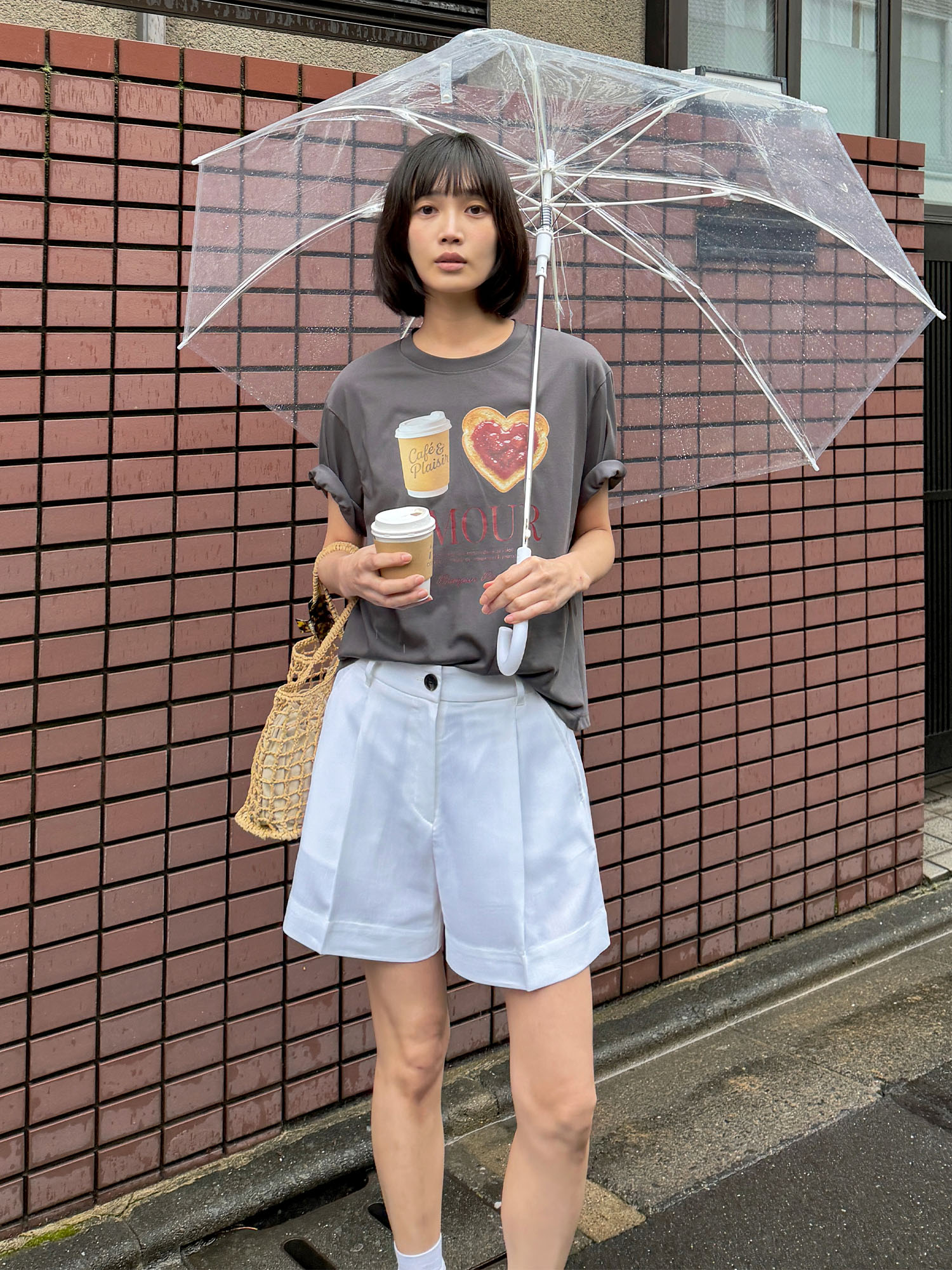 5218 AMORE GRAPHIC T/SHIRT (D/GREY)