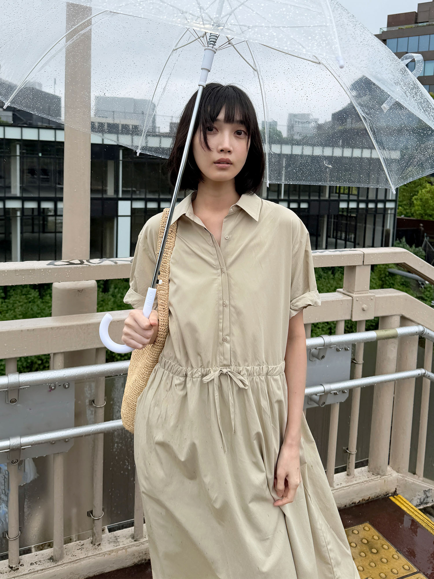 7108 SOFT LIGHTWEIGHT LONG ONE-PIECE (BEIGE)