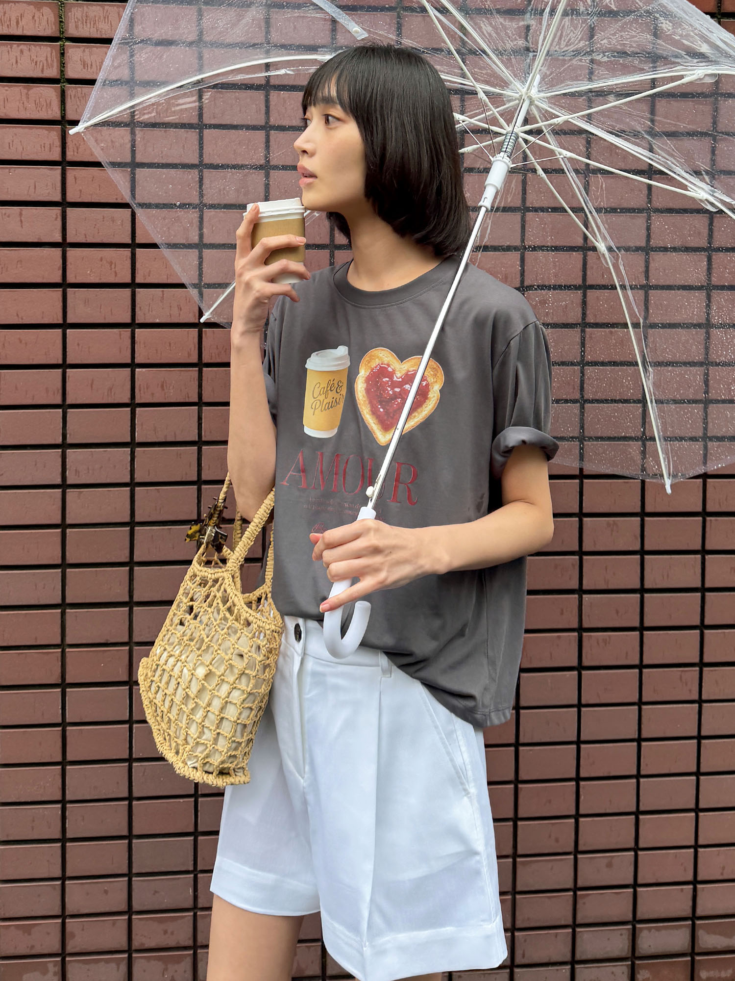 5218 AMORE GRAPHIC T/SHIRT (D/GREY)