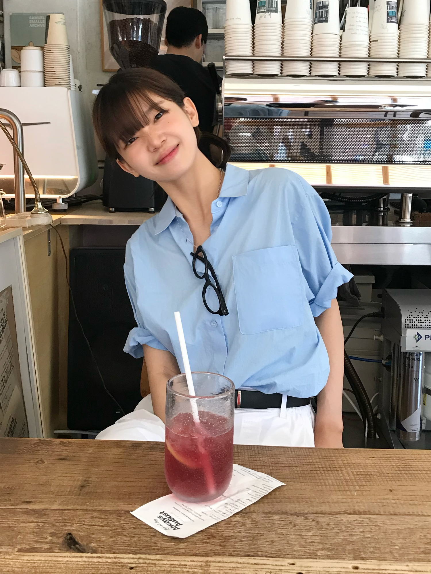 4214 ROUND NECK HALF SLEEVE T-SHIRT (BLUE)