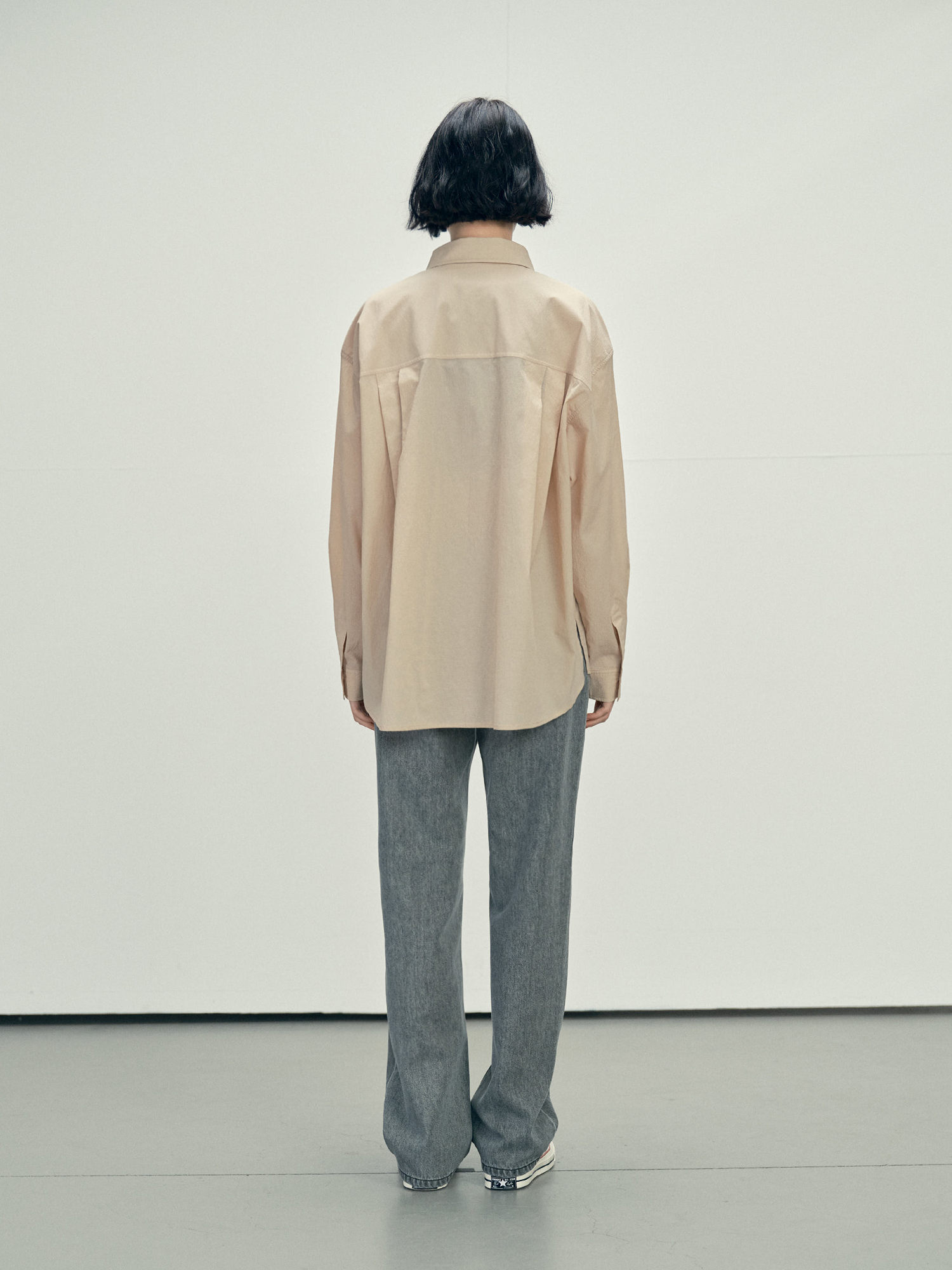 4121 SUMMER NYLON OVER FIT SHIRT (BEIGE)
