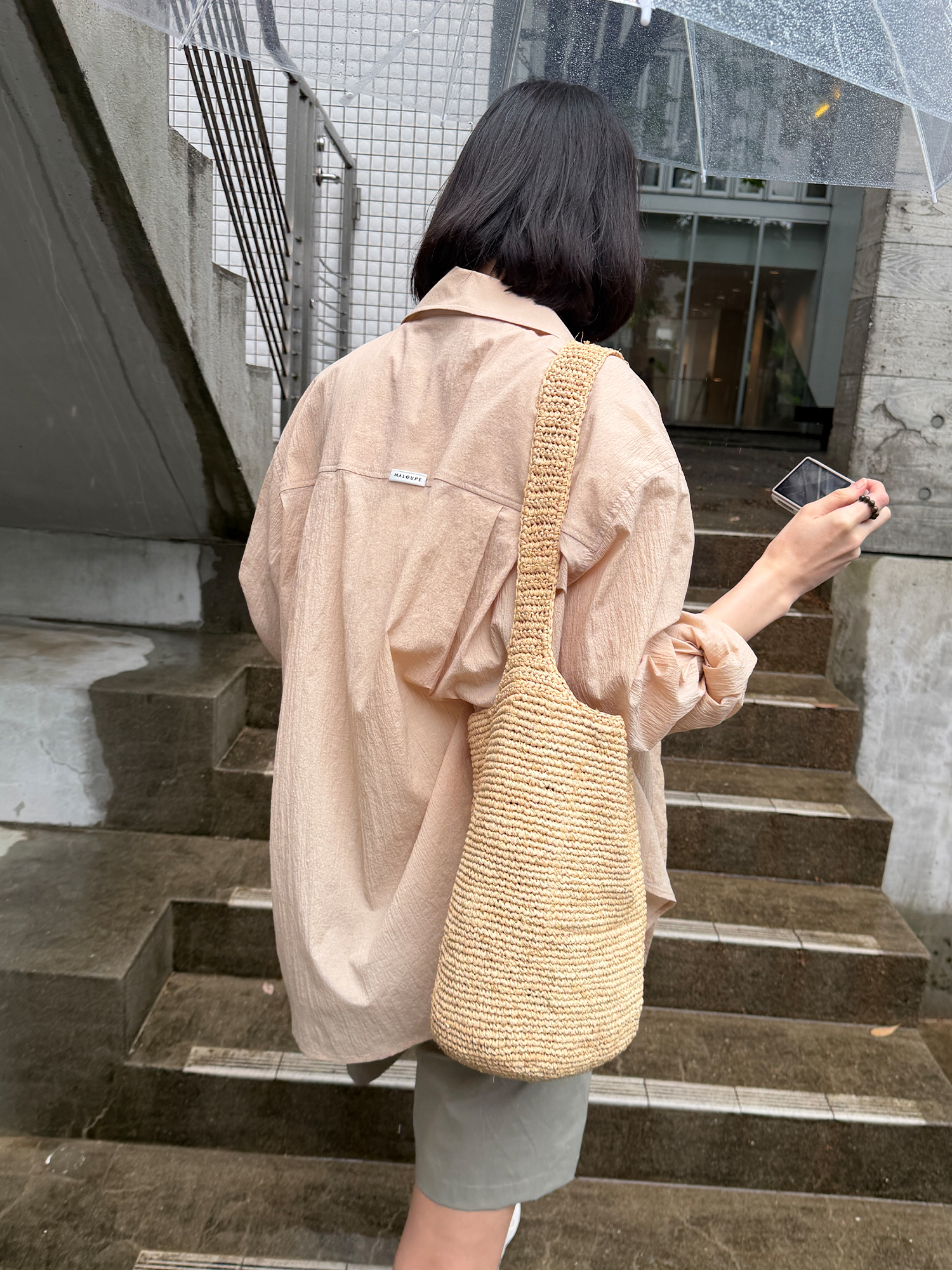 4121 SUMMER NYLON OVER FIT SHIRT (BEIGE)