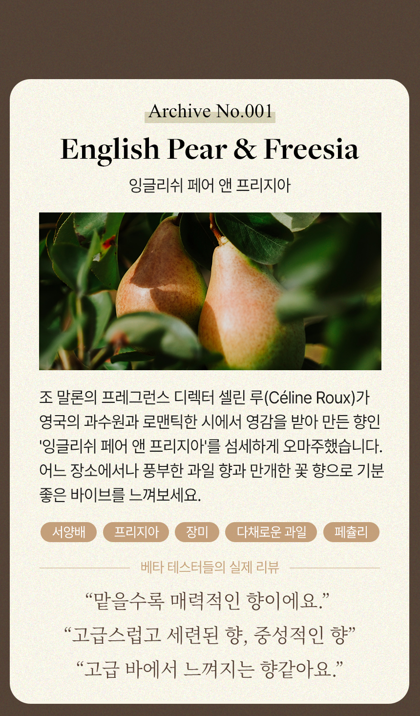 아르떼 올파티보 디퓨저_잉글리쉬 페어 앤 프리지아