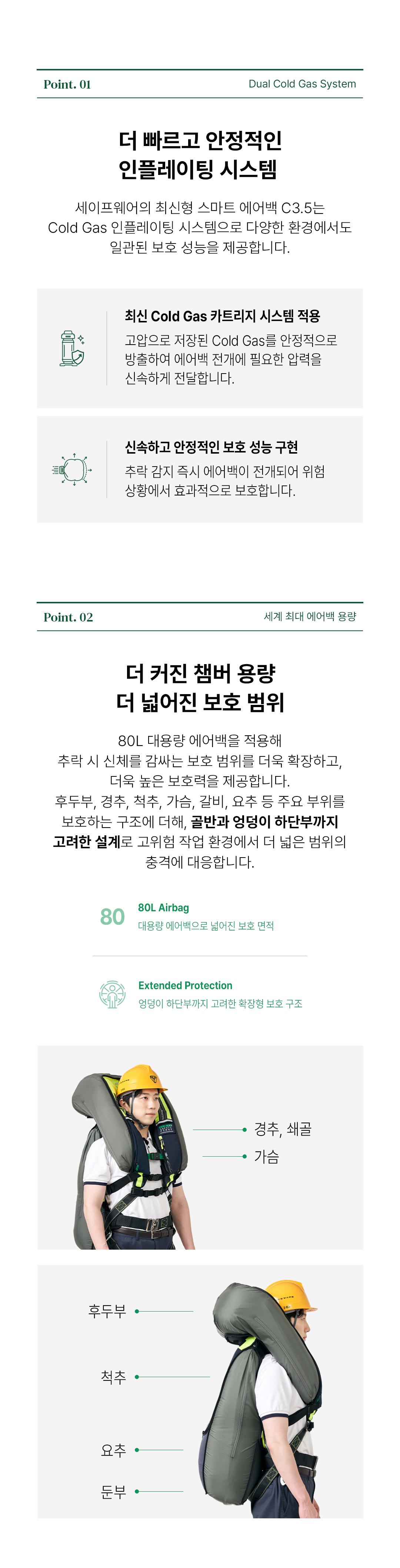 [B2B] 세이프웨어 스마트 추락보호 에어백 C3.5