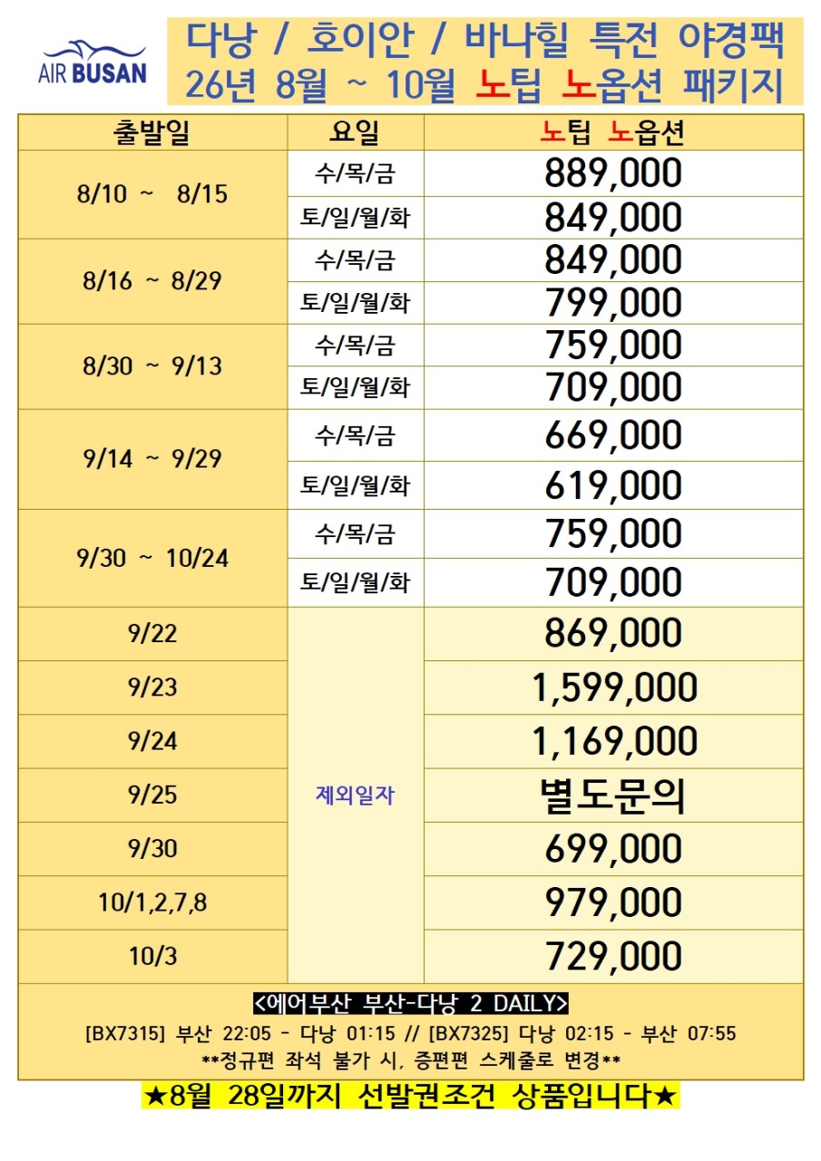 [부산출발] 다낭 호이안 3박 5일 패키지여행