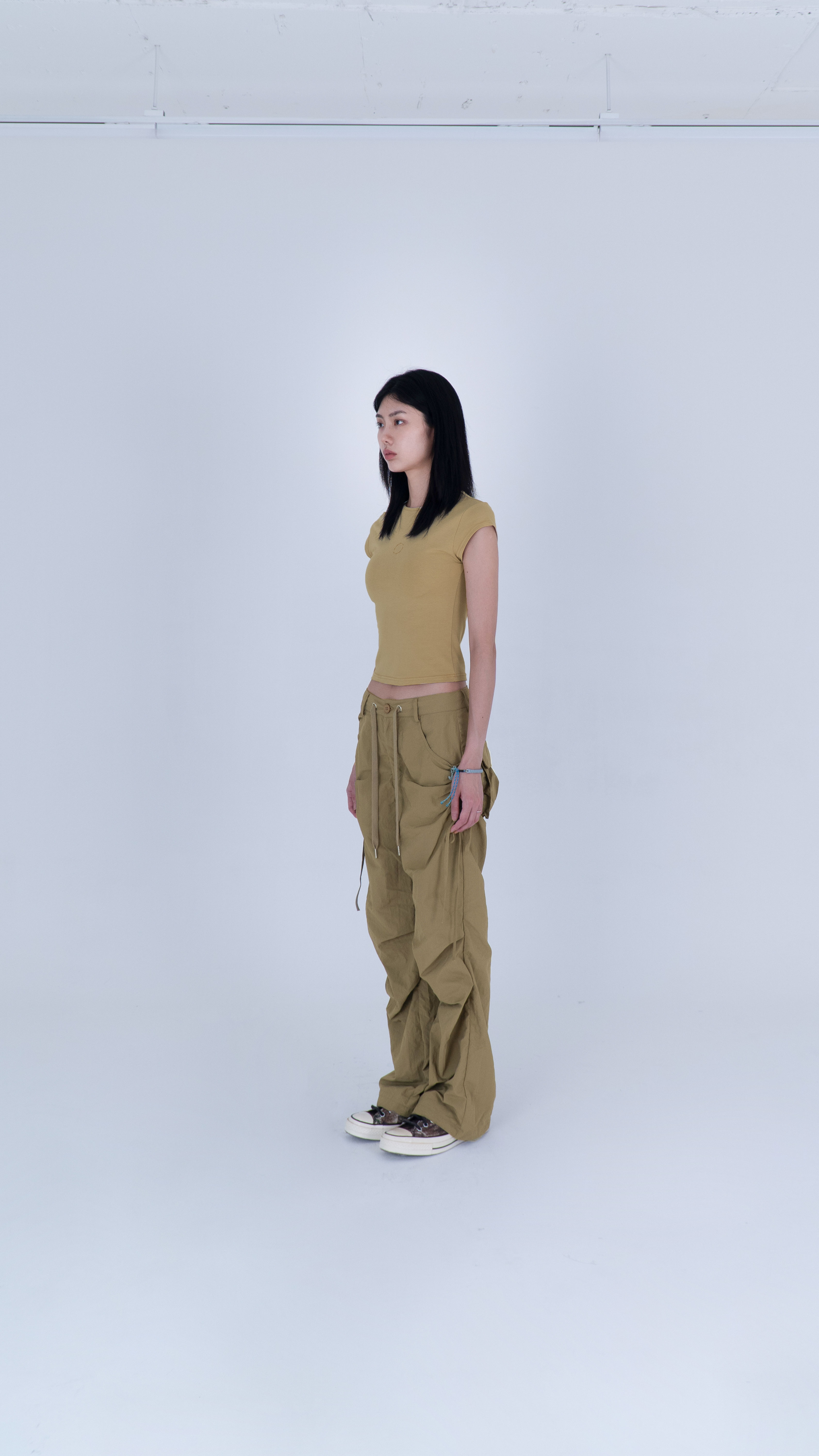 [TFSS] tfss crop sleeve t-shirt (sand) - TFSS | 리켓