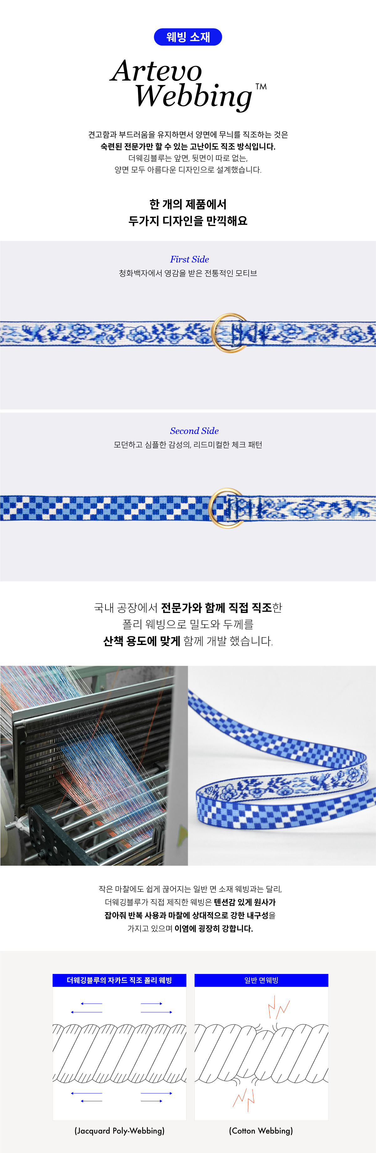 청화백자 핸즈프리 리드줄(Blue Birds)