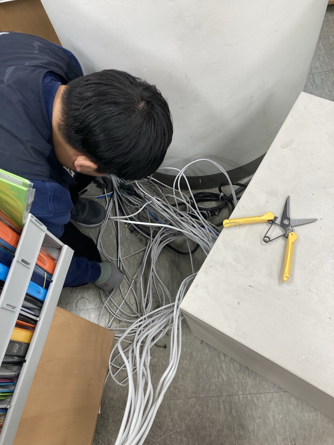 판교 사무실 네트워크 공사 완공 현장